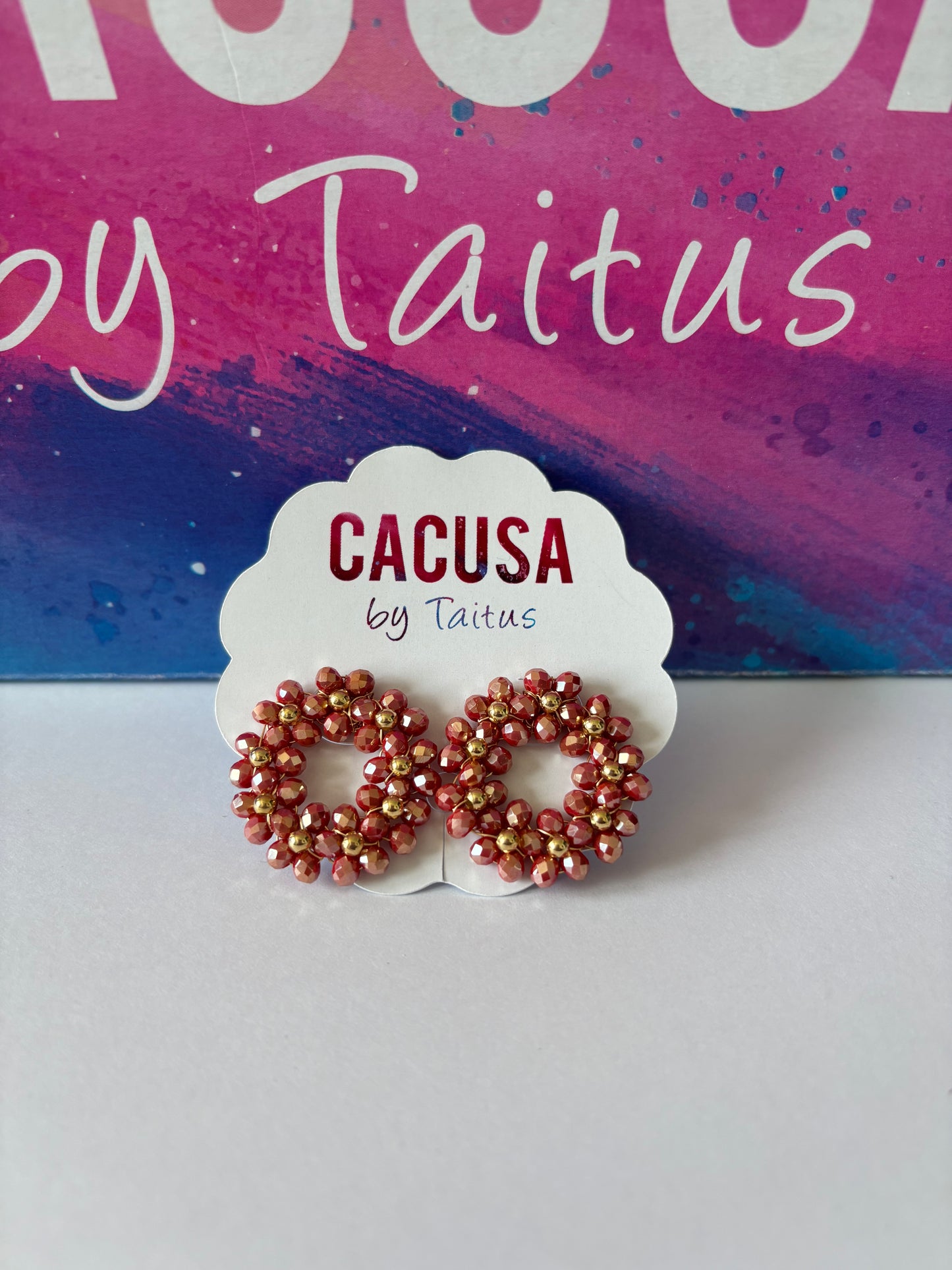 Aretes tejidos