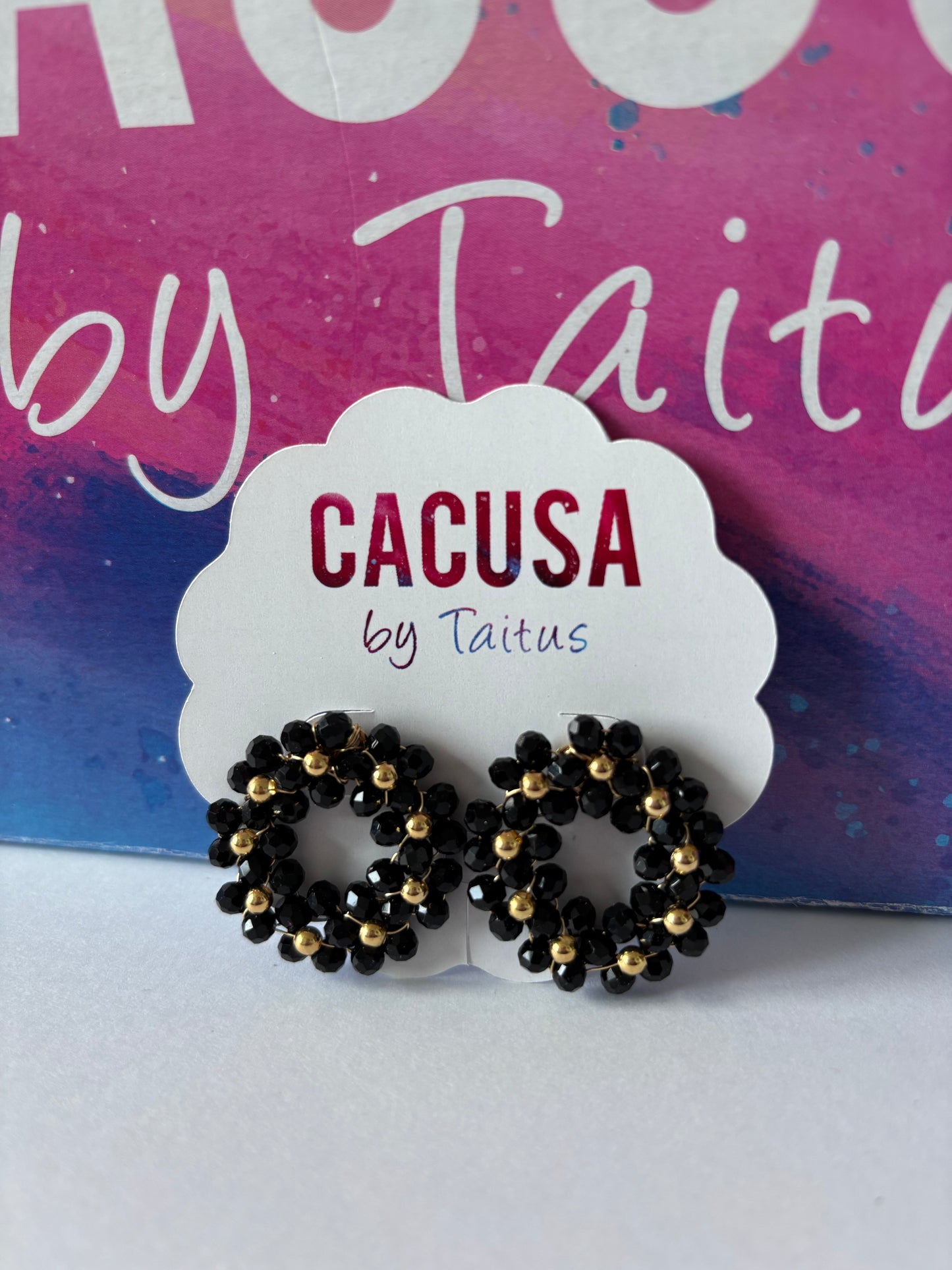 Aretes tejidos