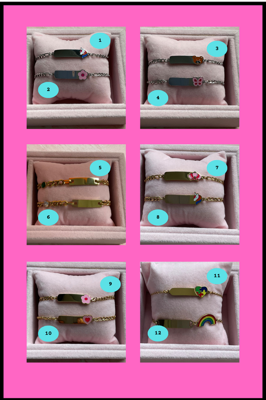 Pulseras grabadas a laser